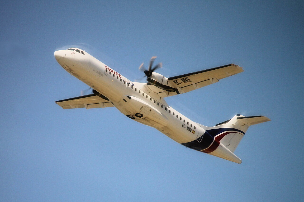 Malaga-Costa del Sol airport. ATR 42/72 EC-MKE Swiftair