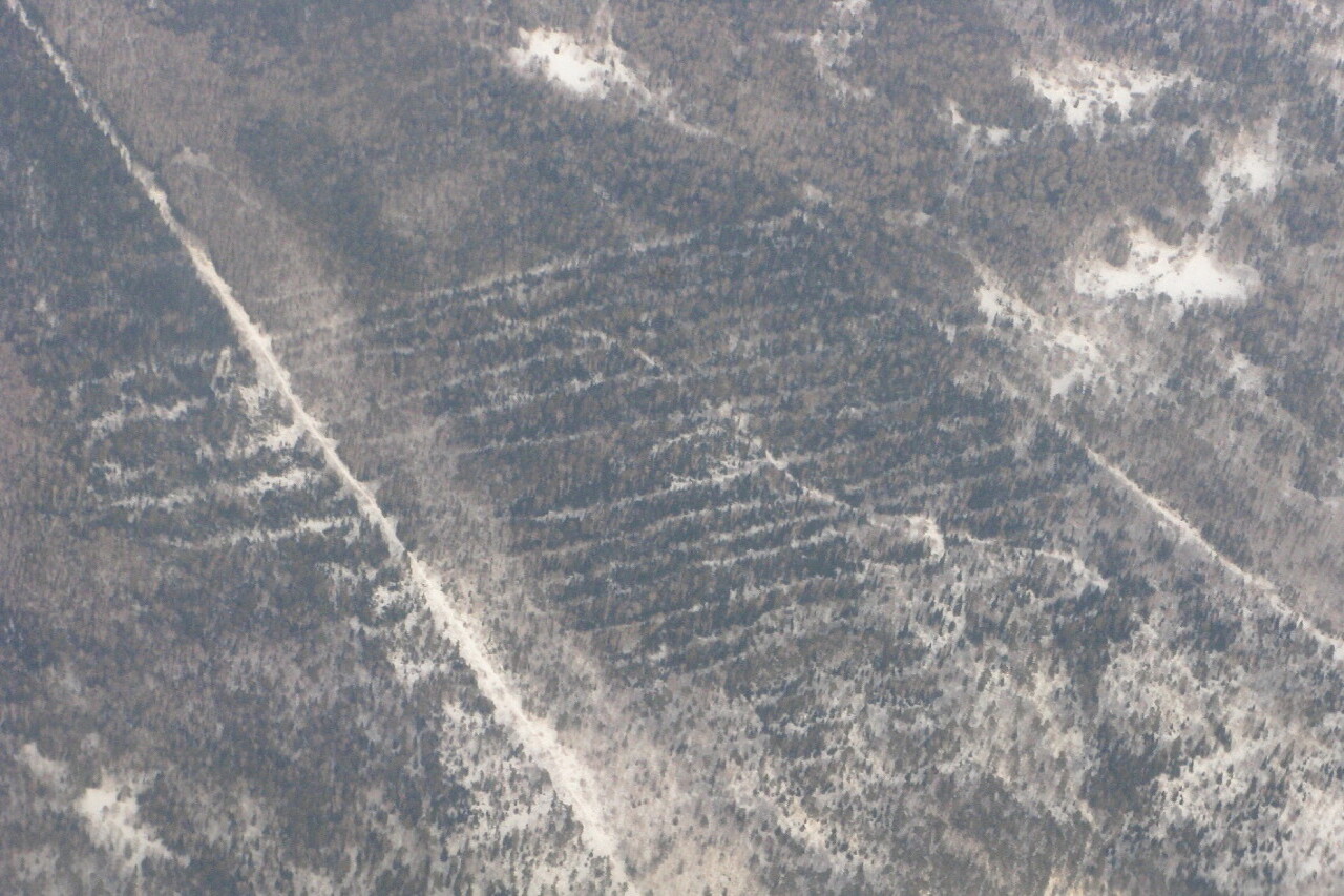 The surroundings of Yekaterinburg, the view from the plane