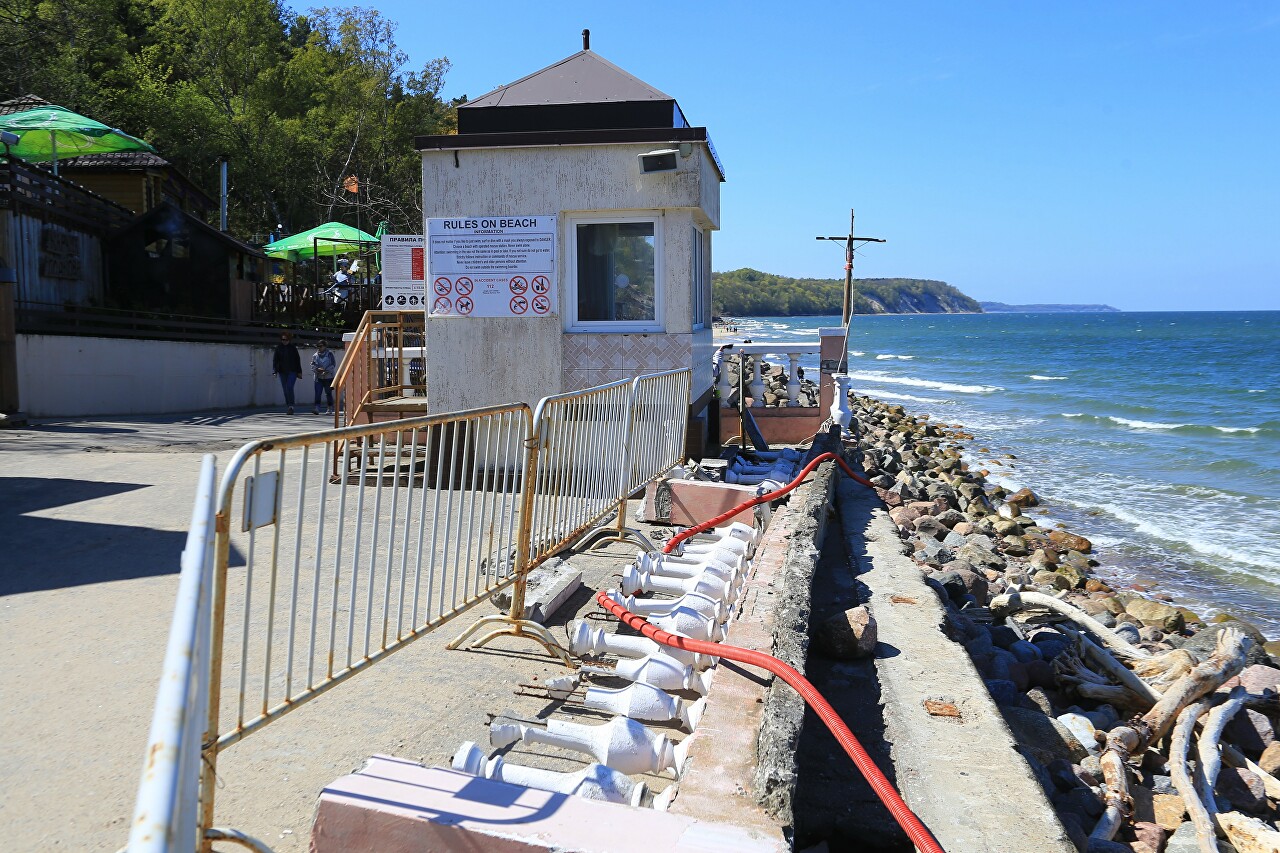 The Svetlogorsk promenade, which was destroyed by the storm