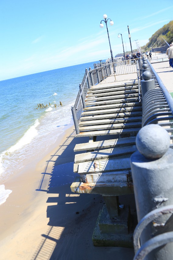 The Svetlogorsk promenade, which was destroyed by the storm