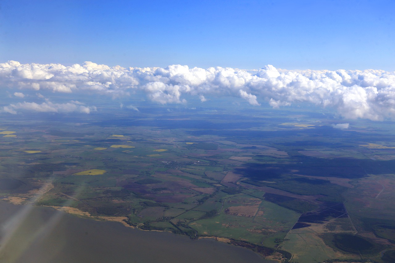 Kaliningrad region, view from an airplane
