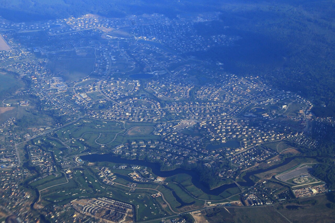 Northwest Moscow region, view from an airplane