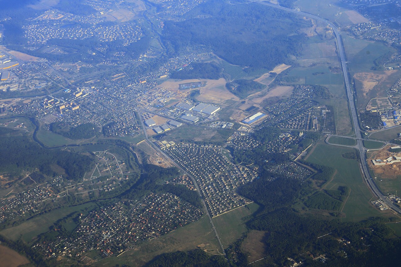 Northwest Moscow region, view from an airplane