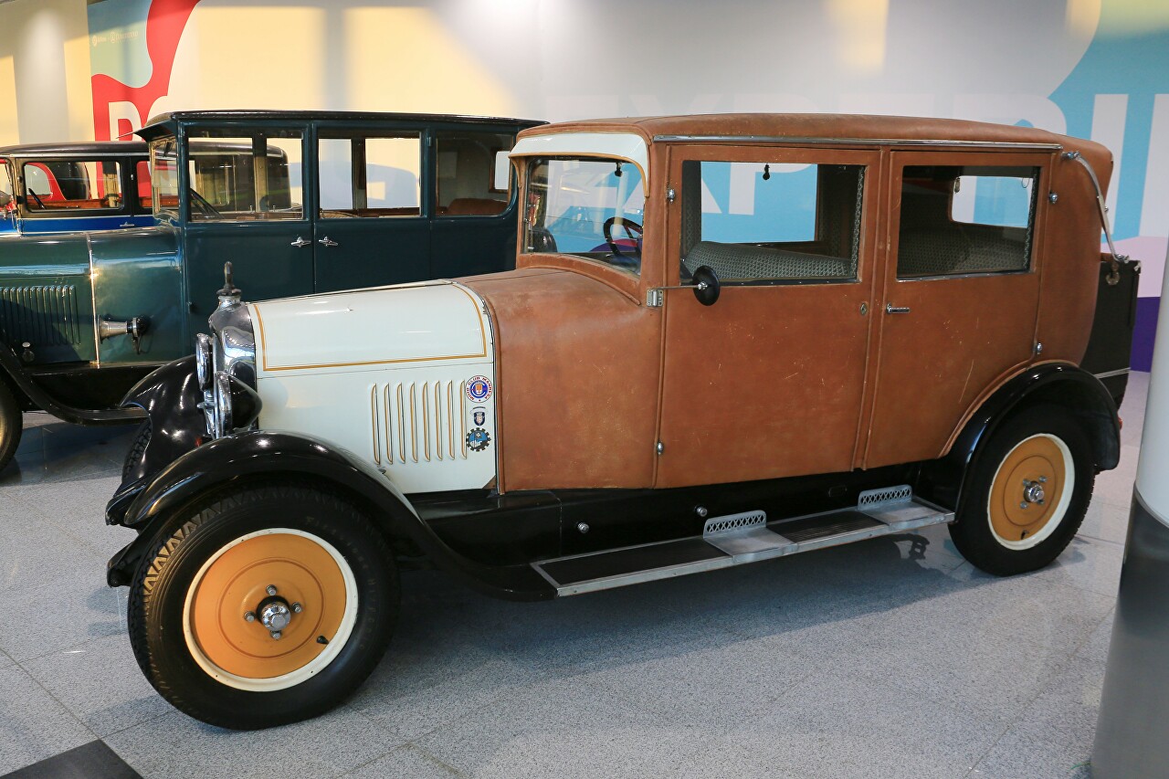 Exhibition of retro cars at Domodedovo airport