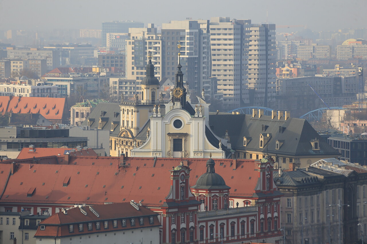 Вроцлав. Вид с башни Кафедрального собора
