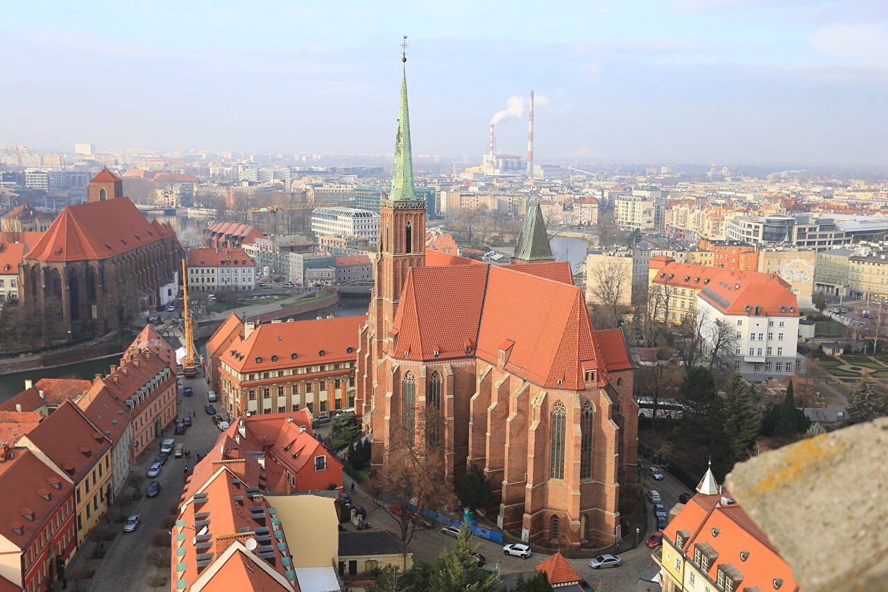 Вроцлав. Вид с башни Кафедрального собора