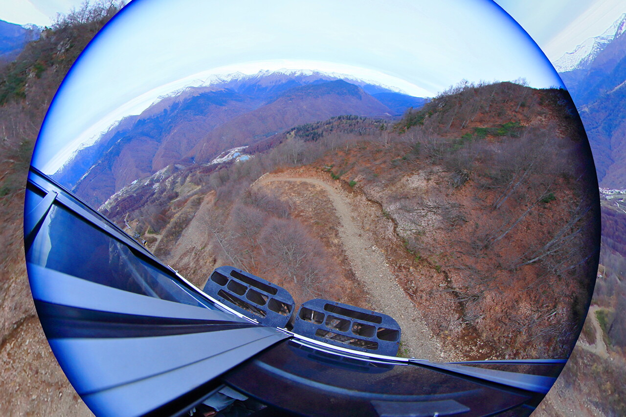 Rosa Peak Cable Car Fisheye Photo